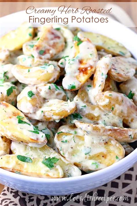 creamy-herb-roasted-fingerling-potatoes-lets-dish image