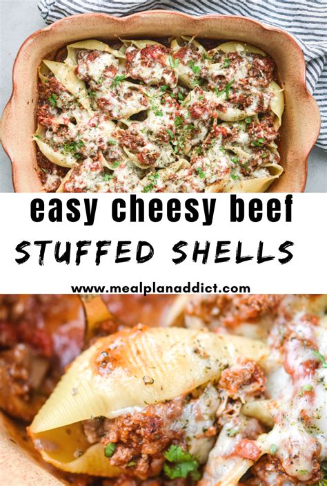 easy-cheesy-beef-stuffed-shells-freezer-meal image