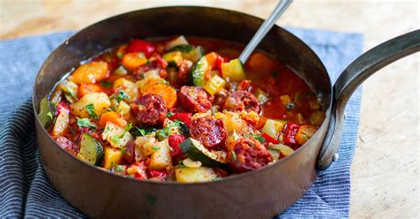 best-spanish-stew-with-chorizo-vegetables-happy image