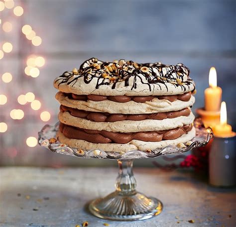 hazelnut-meringue-cake-recipe-delicious-magazine image