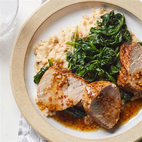 honey-mustard-pork-with-spinach-smashed-white image