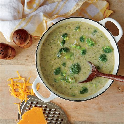 creamy-broccoli-cheese-soup-recipe-myrecipes image