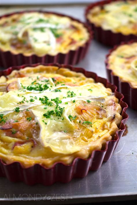 caramelized-leek-brie-and-ham-quiche image