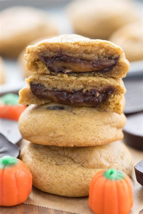 caramel-stuffed-pumpkin-cookies-crazy-for-crust image