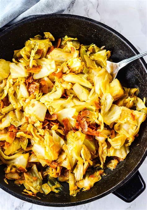 vegan-southern-fried-cabbage-healthier-steps image