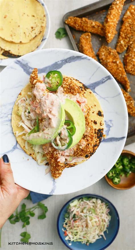 crispy-baked-tilapia-tacos-recipe-kitchen-hoskins image