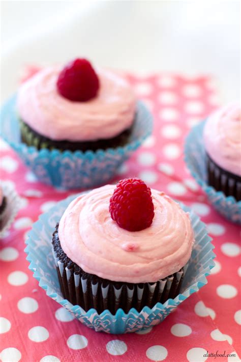 chocolate-raspberry-cupcakes-a-latte-food image