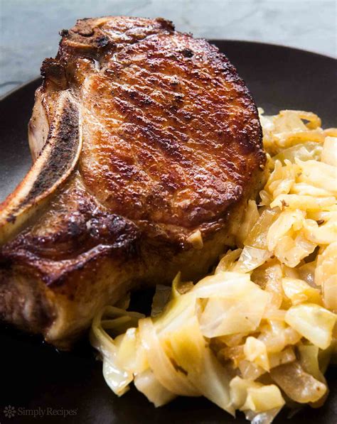 pork-chops-with-braised-cabbage-recipe-simply image