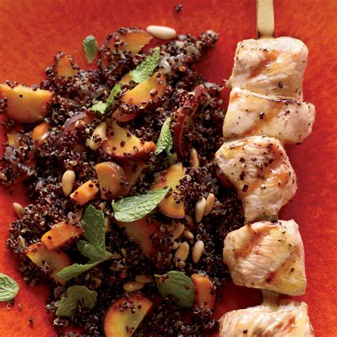 warm-quinoa-salad-with-carrots-and-grilled-chicken image