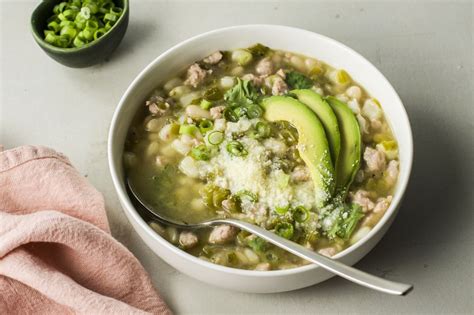 turkey-green-chili-with-white-beans-recipe-the-spruce image