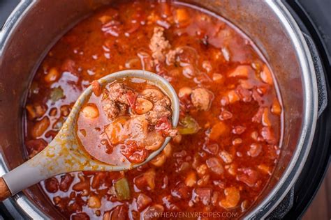 instant-pot-italian-sausage-chili-my-heavenly image