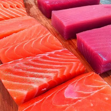 chilled-honey-soy-tuna-salmon-sashimi-with image