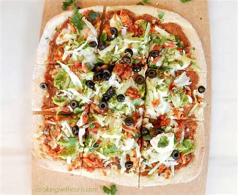 chicken-tostada-pizza-with-cornmeal-crust-cooking image