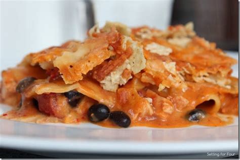 easy-mexican-lasagna-with-crunchy-tortilla-chip-topping image