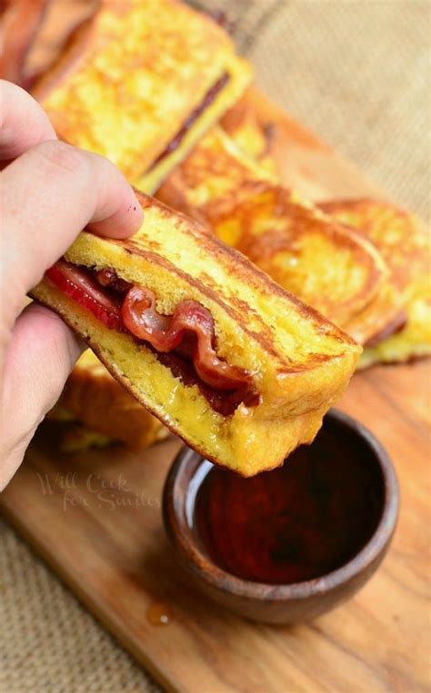 bacon-stuffed-brioche-french-toast-sticks image