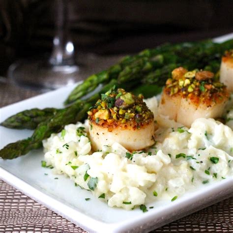 pistachio-encrusted-scallops-with-champagne-a image