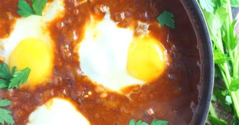 breakfast-chili-with-cracked-eggs-mama-loves-food image