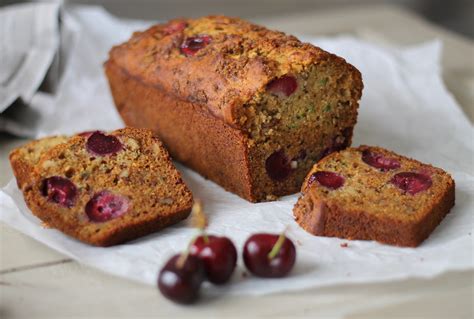 zucchini-bread-with-fresh-cherries-and-toasted-walnuts image