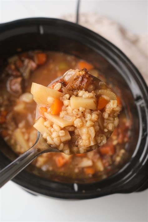 slow-cooker-beef-barley-soup-drizzle-me-skinny image