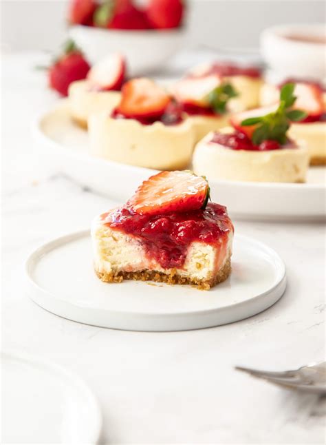 mini-strawberry-cheesecakes-oh-sweet-basil image