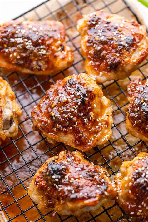 baked-ginger-miso-chicken-thighs-a-saucy-kitchen image