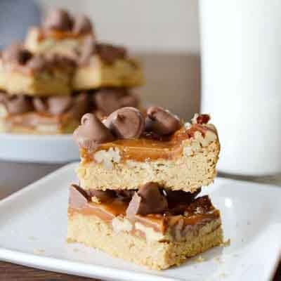 peanut-butter-caramel-bars-recipe-land-olakes image