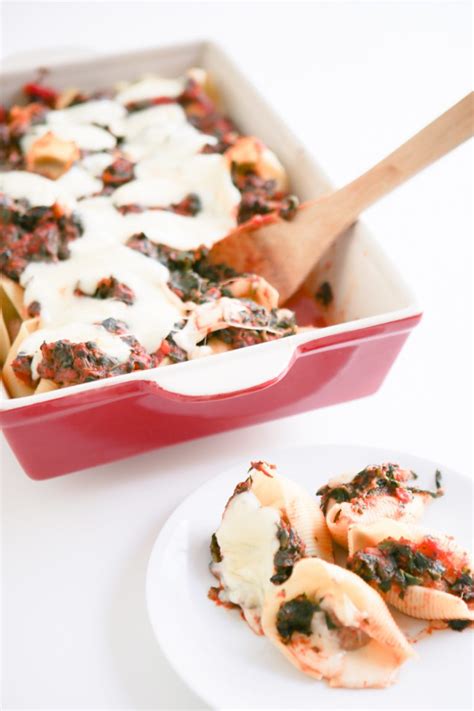 meatball-stuffed-shells-with-spinach-easy-home-meals image