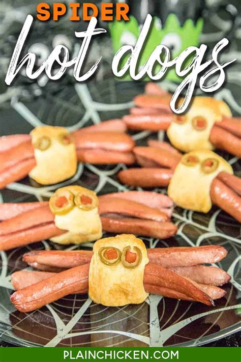 spider-hot-dogs-only-3-ingredients-plain-chicken image