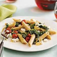 quick-penne-with-spinach-and-feta-recipe-sparkrecipes image