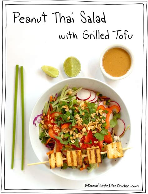 peanut-thai-salad-with-grilled-tofu-it-doesnt-taste image