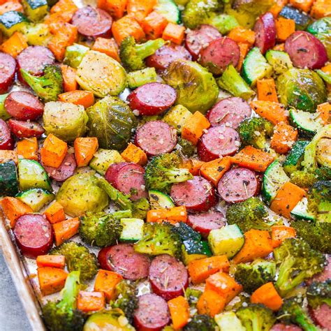sheet-pan-turkey-sausage-and-vegetables-averie-cooks image