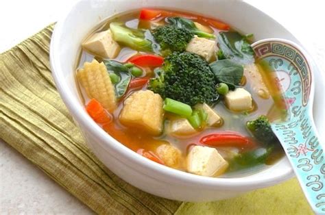 colorful-asian-style-vegetable-tofu-soup image