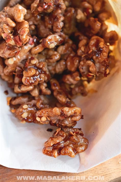 spiced-roasted-walnuts-with-honey-recipe-masala-herb image