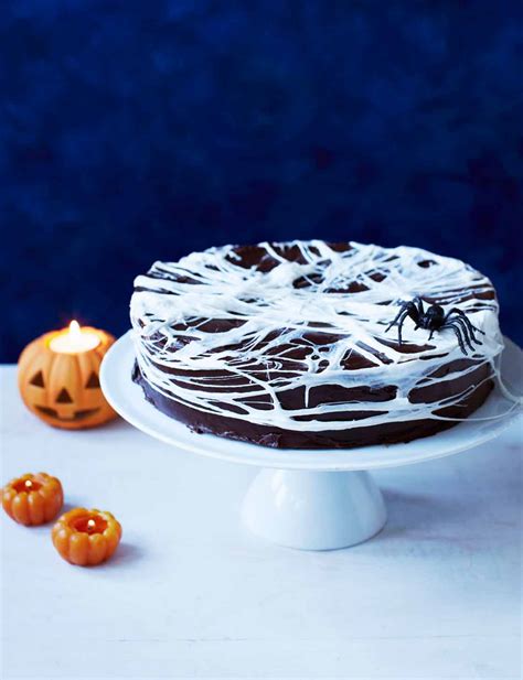 chocolate-spider-web-cake-sainsburys-magazine image