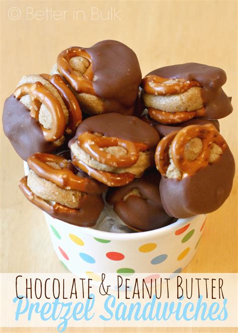 chocolate-peanut-butter-pretzel-sandwiches-food image