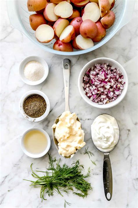 creamy-dilled-red-potato-salad-recipe-foodiecrushcom image