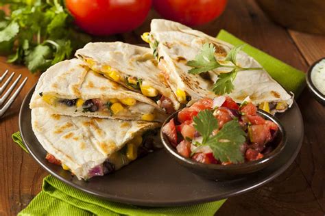 corn-soy-quesadillas-with-spicy-mexican-salsa image
