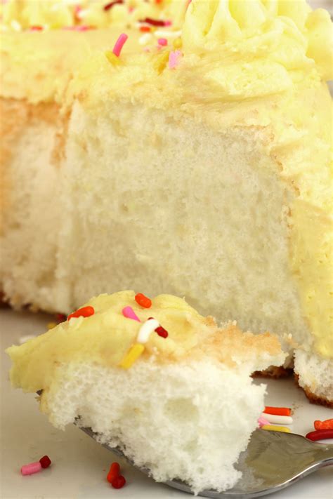 angel-food-cake-with-lemon-buttercream-frosting-two image