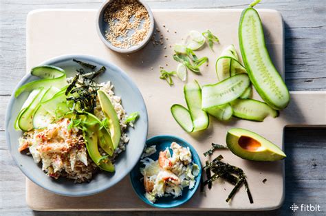 california-sushi-bowls-with-crab-avocado-healthy image
