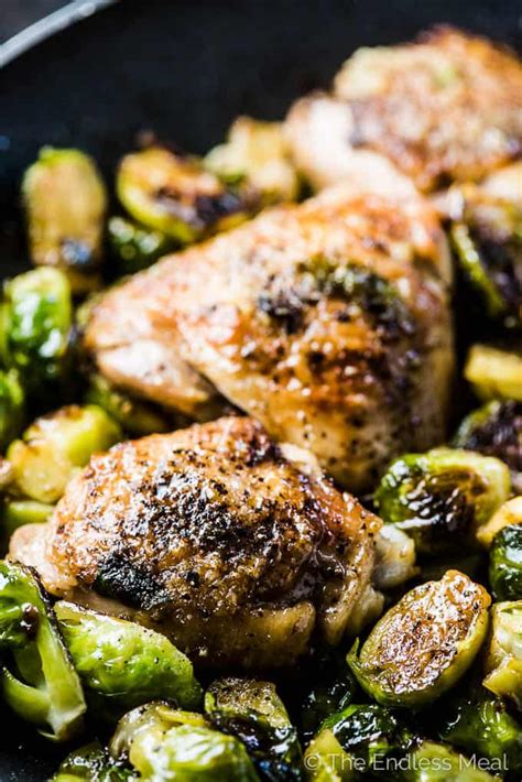 crispy-garlic-butter-chicken-and-brussels-sprouts image