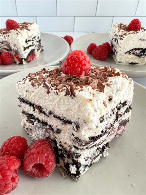 easy-and-delicious-chocolate-raspberry-icebox-cake image