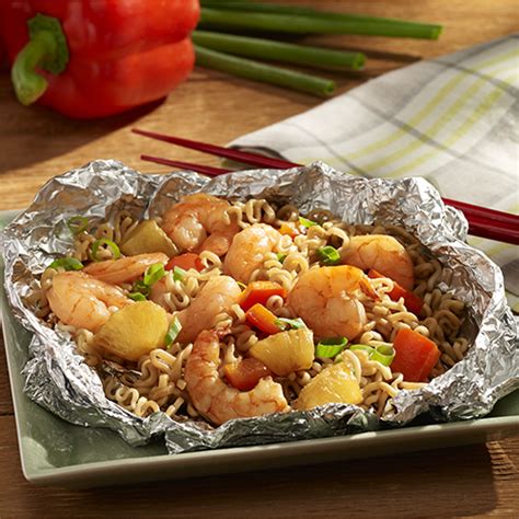 grilled-teriyaki-shrimp-ramen-foil-packets-ready-set-eat image