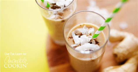 coconut-smoothie-banana-coconut-and-ginger-breakfast image