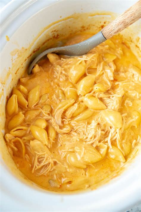 slow-cooker-buffalo-chicken-mac-and-cheese image