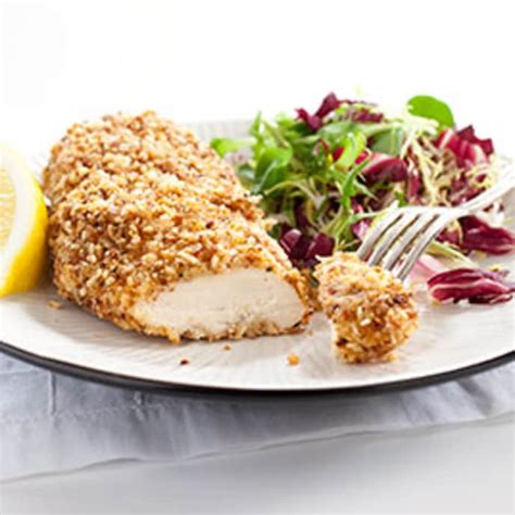 nut-crusted-chicken-cutlets-with-lemon-and-thyme image