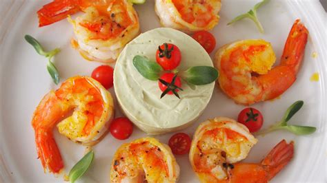 grilled-shrimp-with-avocado-mousse image