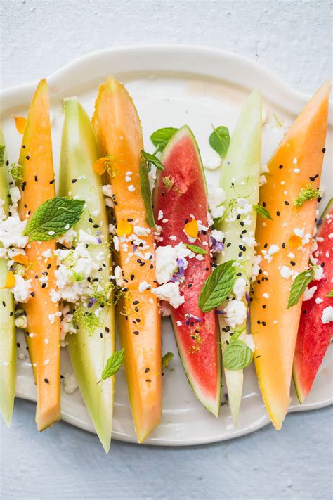 summer-melon-salad-with-feta-mint-vegetarian image