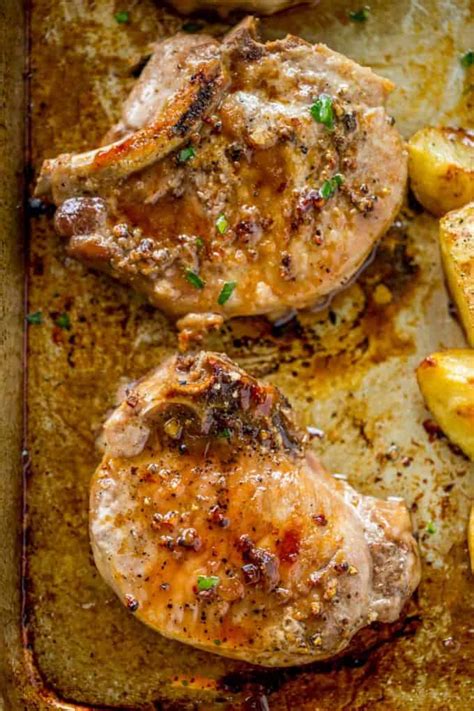brown-sugar-garlic-oven-baked-pork-chops-dinner-then image