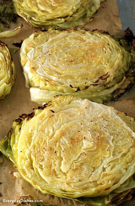 savory-roasted-cabbage-steaks-recipe-everyday-dishes image