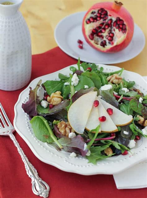pear-pomegranate-goat-cheese-salad-with-maple image